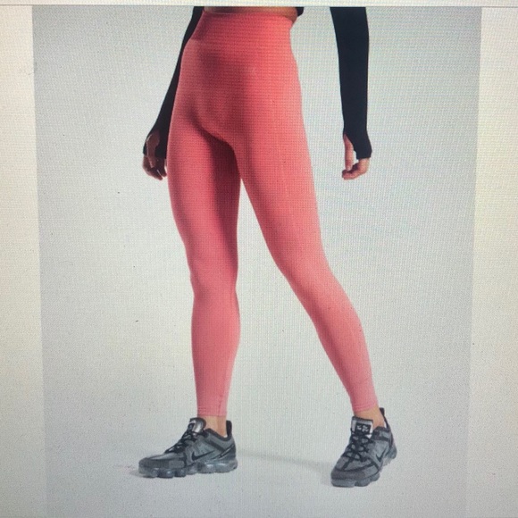 NWT Gymshark Breeze Seamless Tights Small Rose - Picture 2 of 2